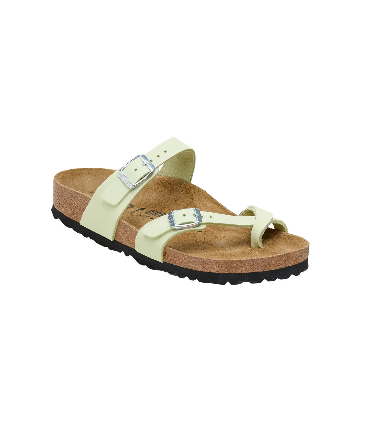 Birkenstock Mayari Nubuck Leather Faded Lime Sandals