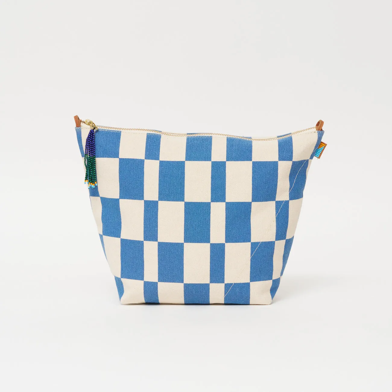 FINAL SALE: Jumbo Convertible Pouch - Chambray Checker