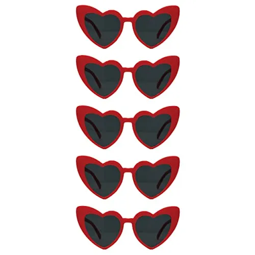 Heart Shaped Fashion Eyewear Sunglasses for Women - Solids