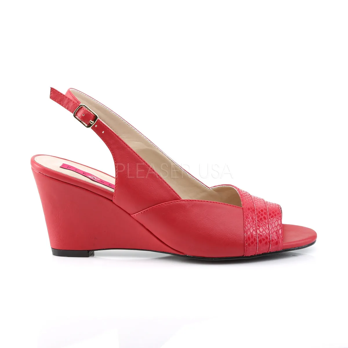 KIMBERLY-01SP  Red Faux Leather