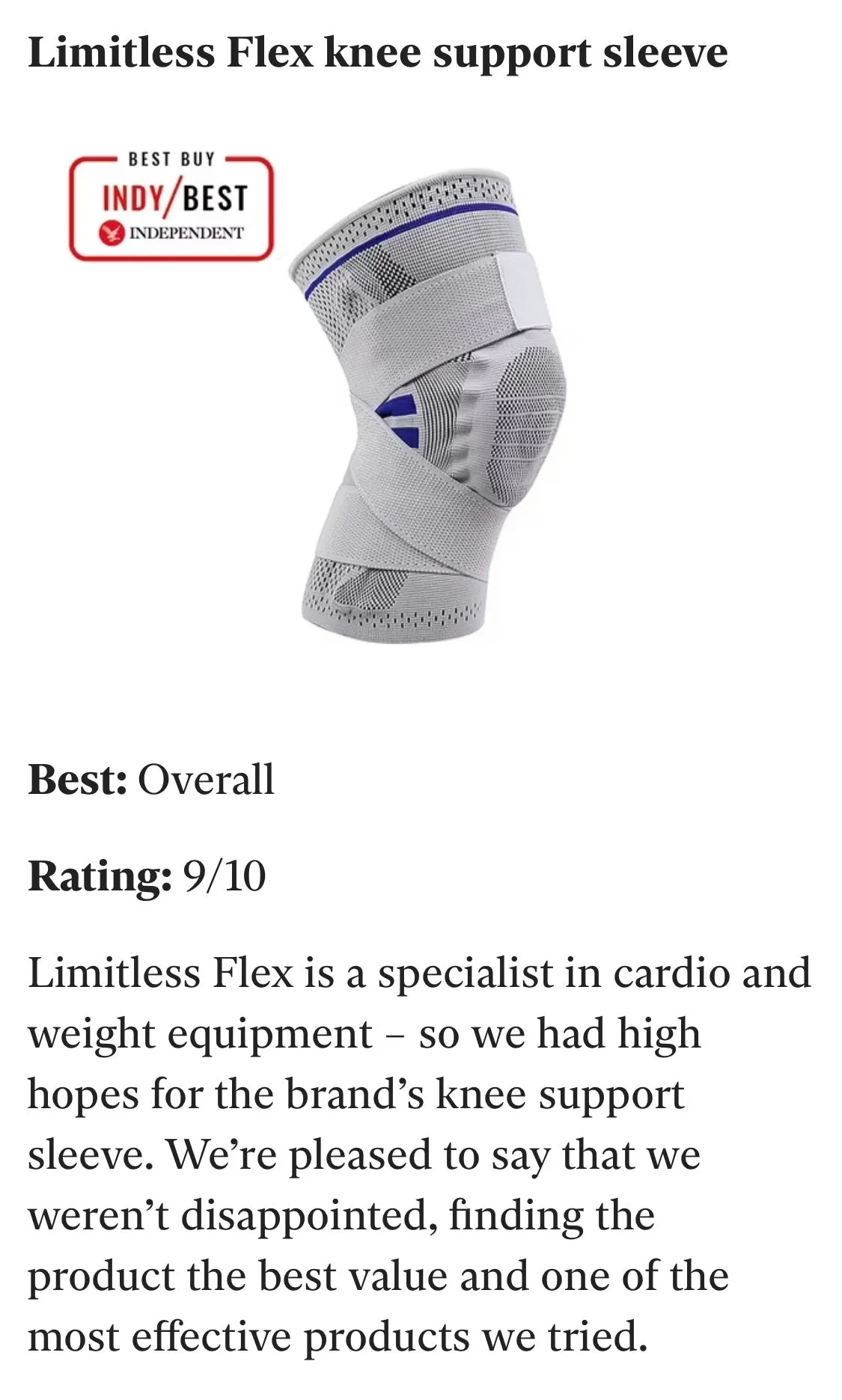 Knee Support Sleeve Adjustable Strap - Arthritis Pain, Injury Recovery, Running, Workout