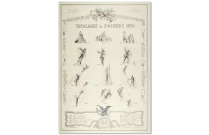 Lithographic print: Escalades de Rocher 1892