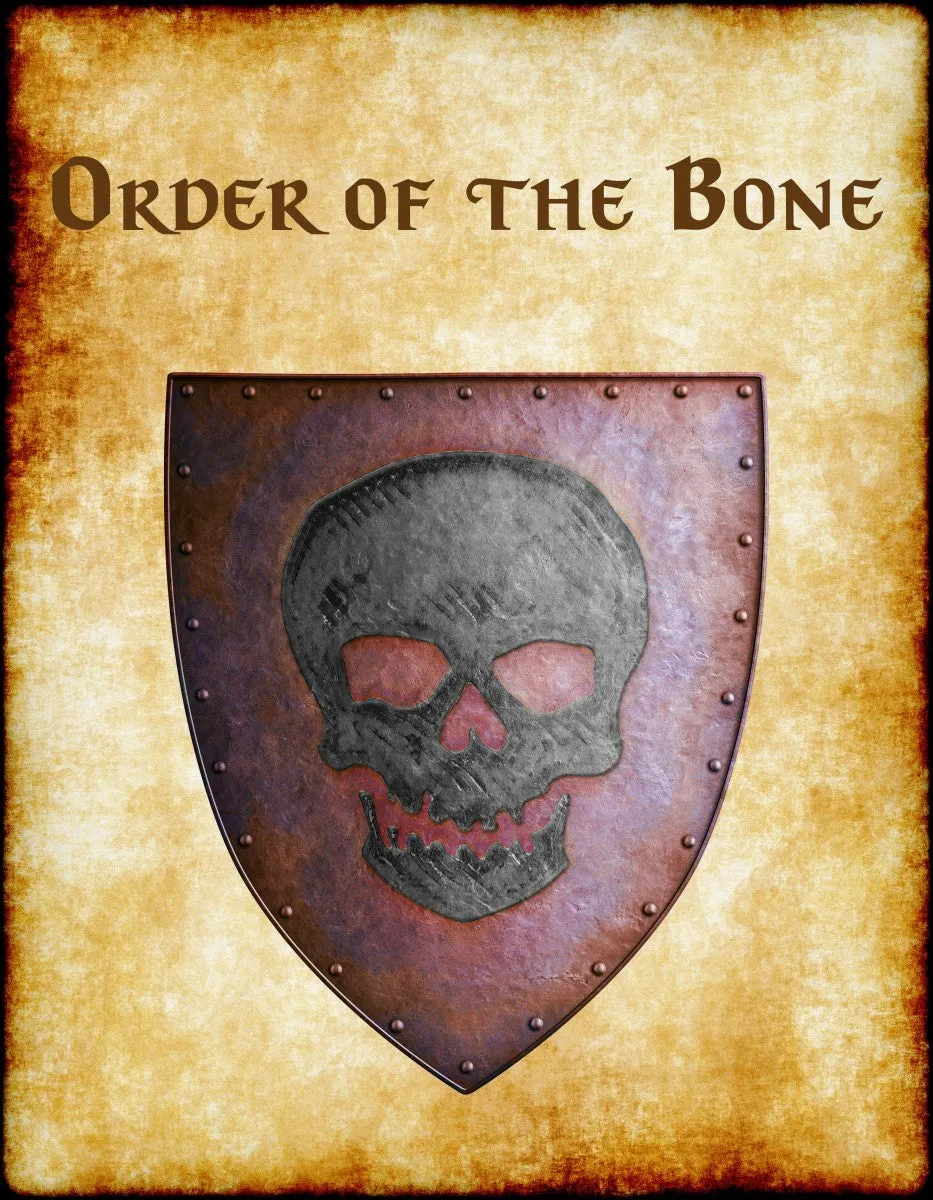 Order of the Bone Heraldry of Greyhawk Anna Meyer Cartography Canvas Art Print