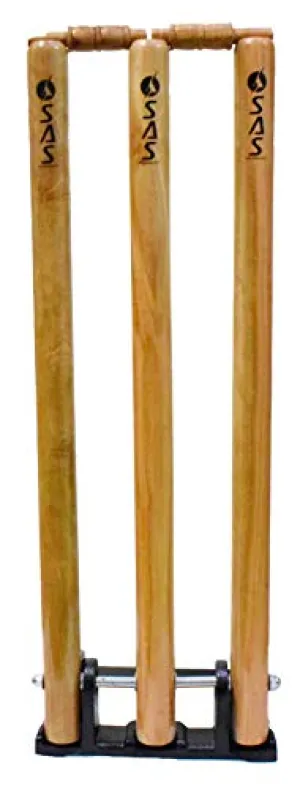 SAS Sports Cricket Wooden Spring Back Stump Set