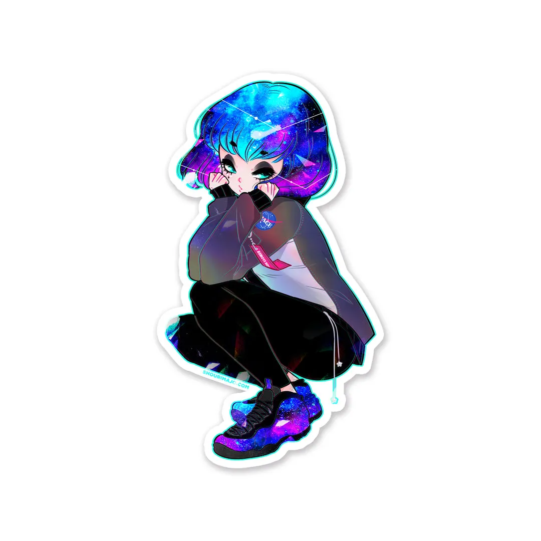 Spacehead Trails Sparkly Sticker