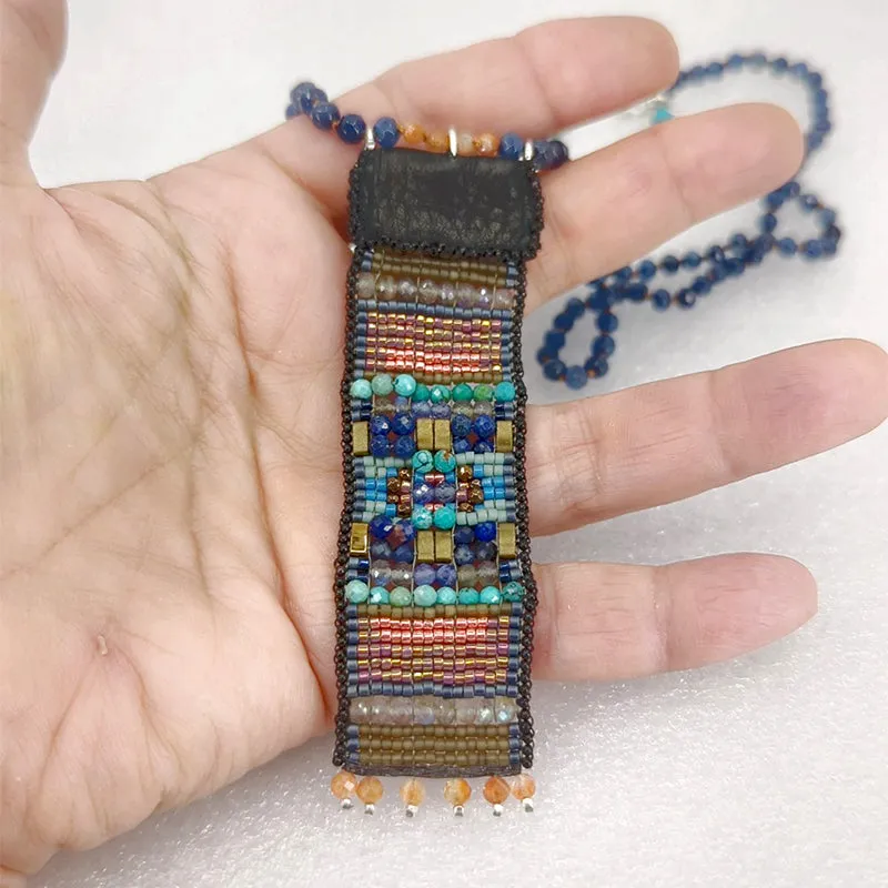 Transcendence Necklace Weaving Wearable Art