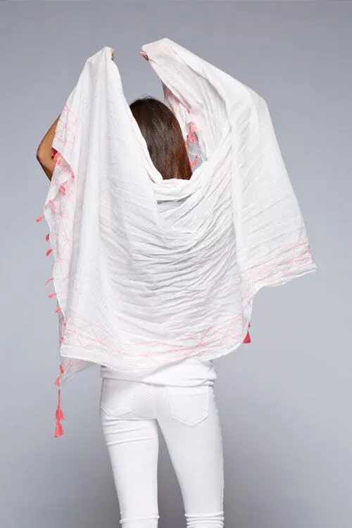 Vivi Embroidered Scarf